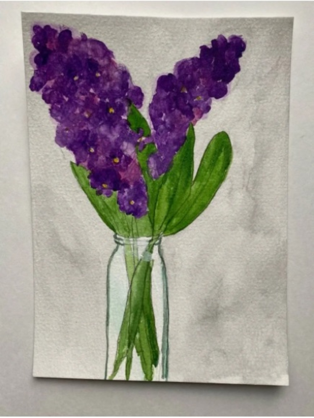 Purple Floral Watercolor Art